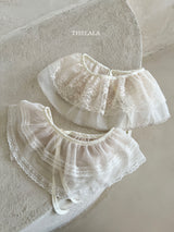 ［thelala］Multi lace apron