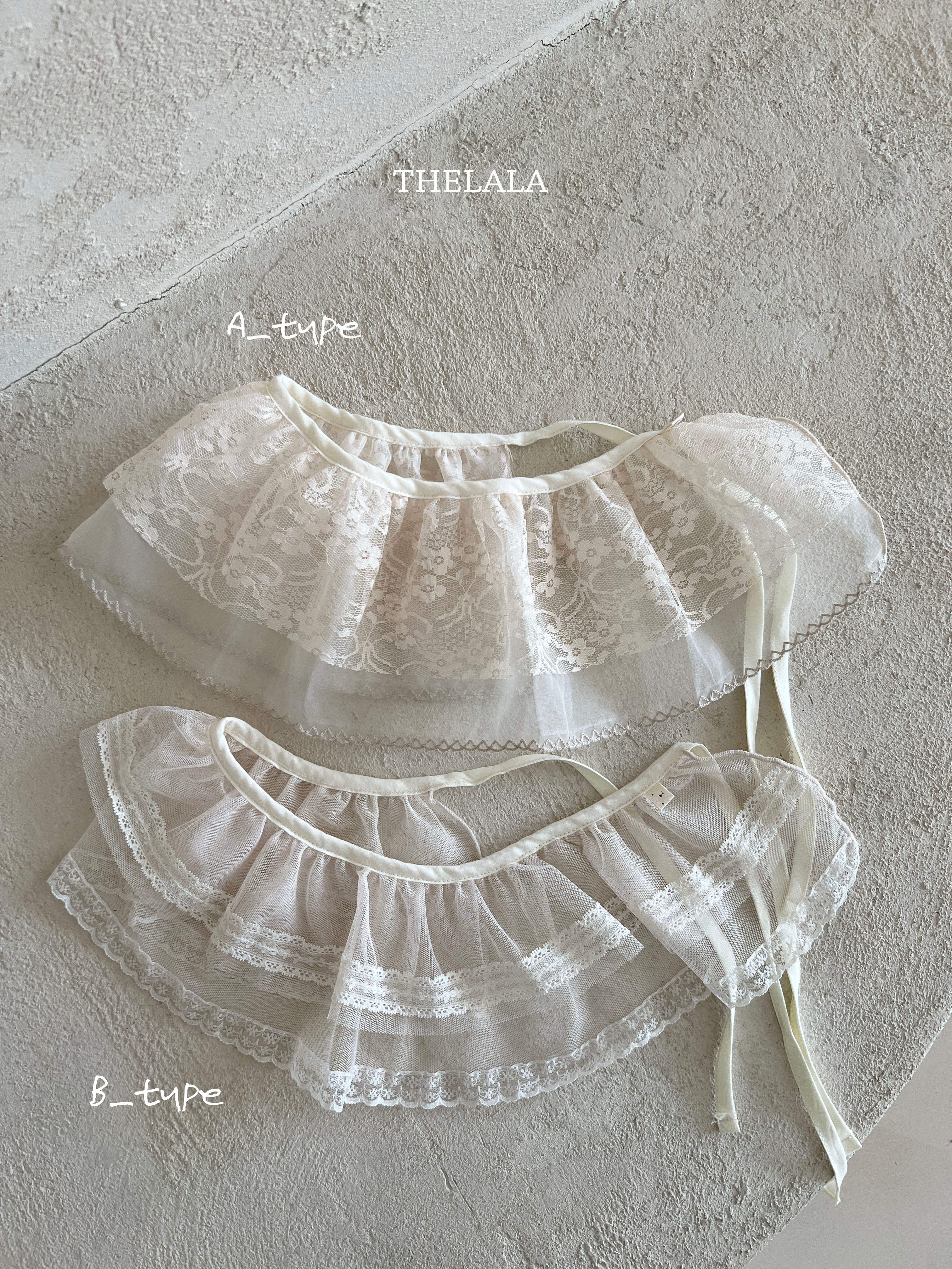 ［thelala］Multi lace apron