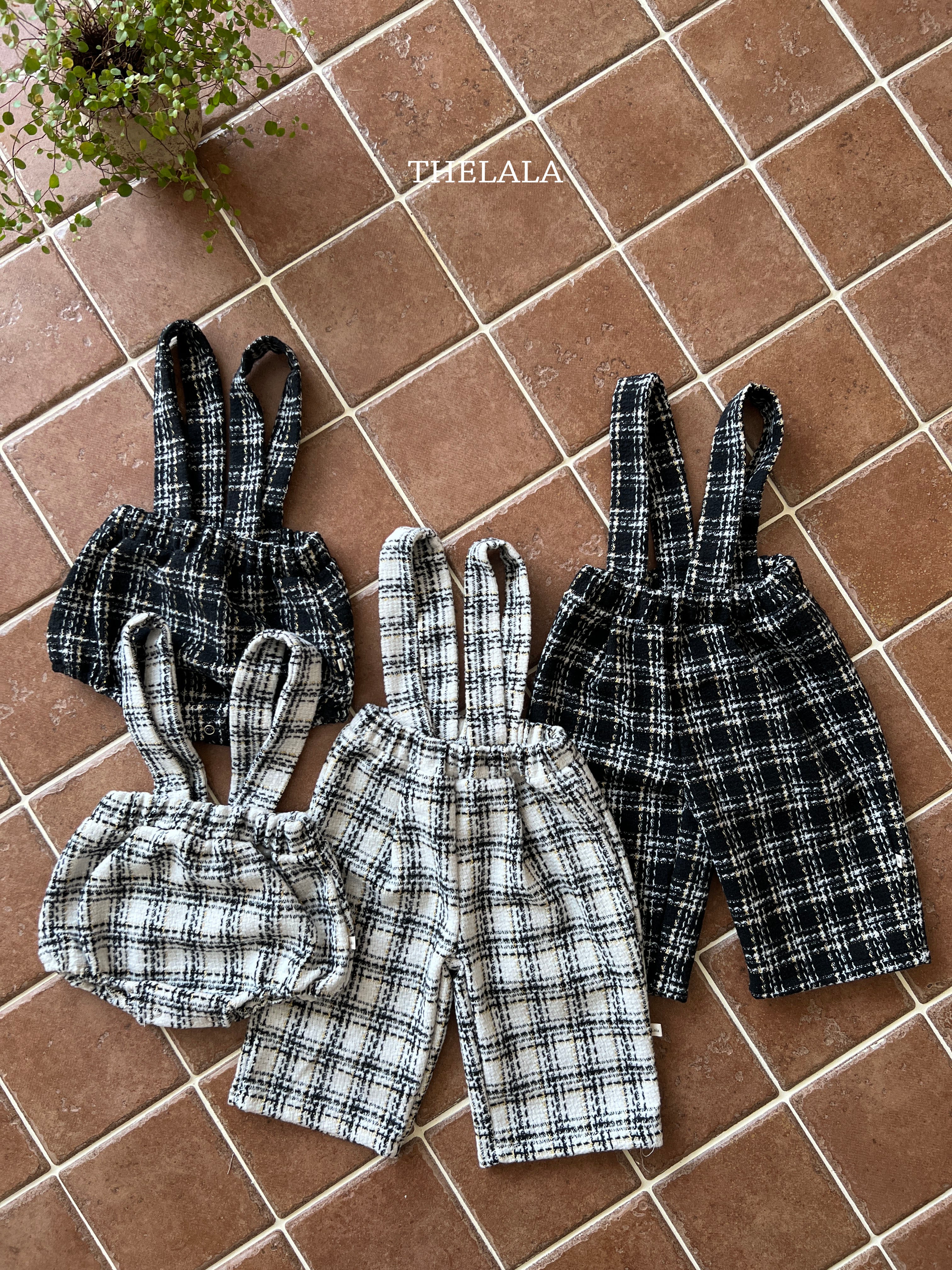 ［thelala］Check suspender bloomer