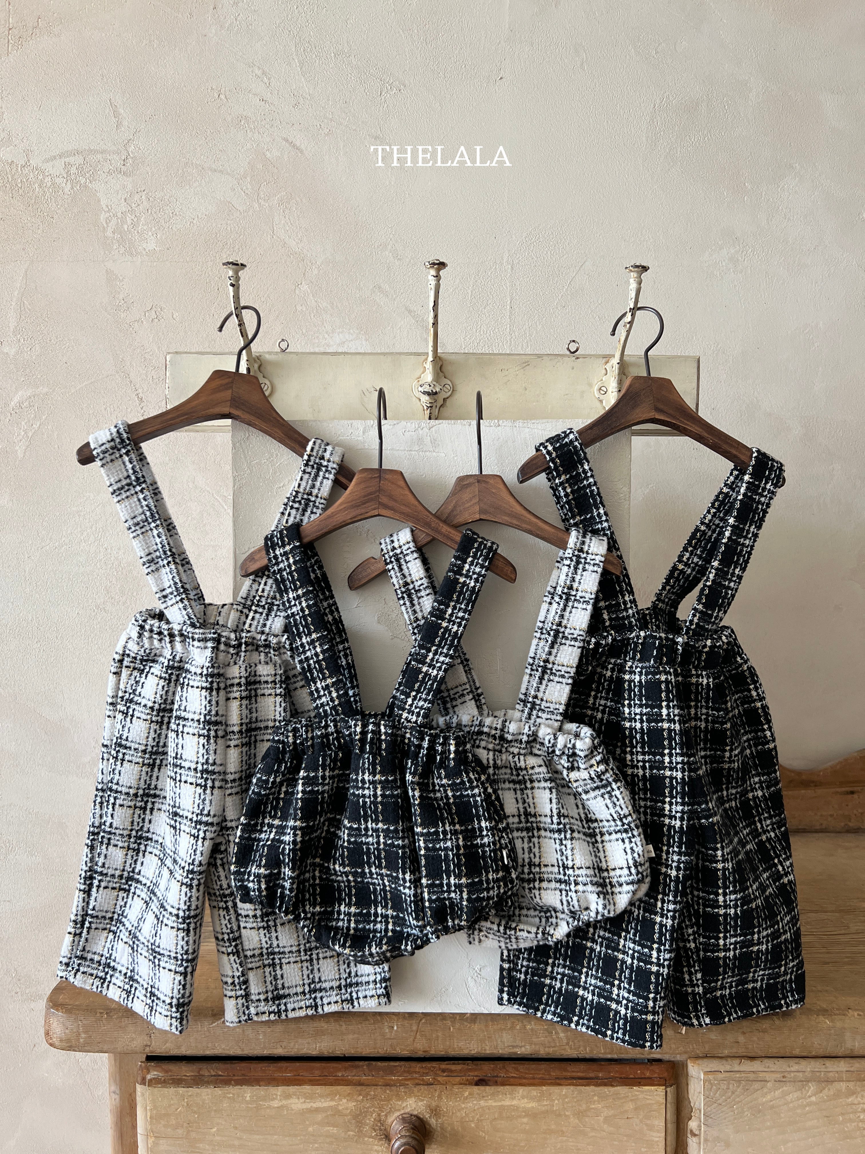 ［thelala］Check suspender bloomer