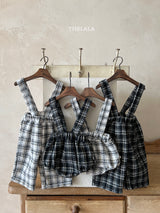 ［thelala］Check suspender bloomer