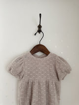 Soft puff knit rompers