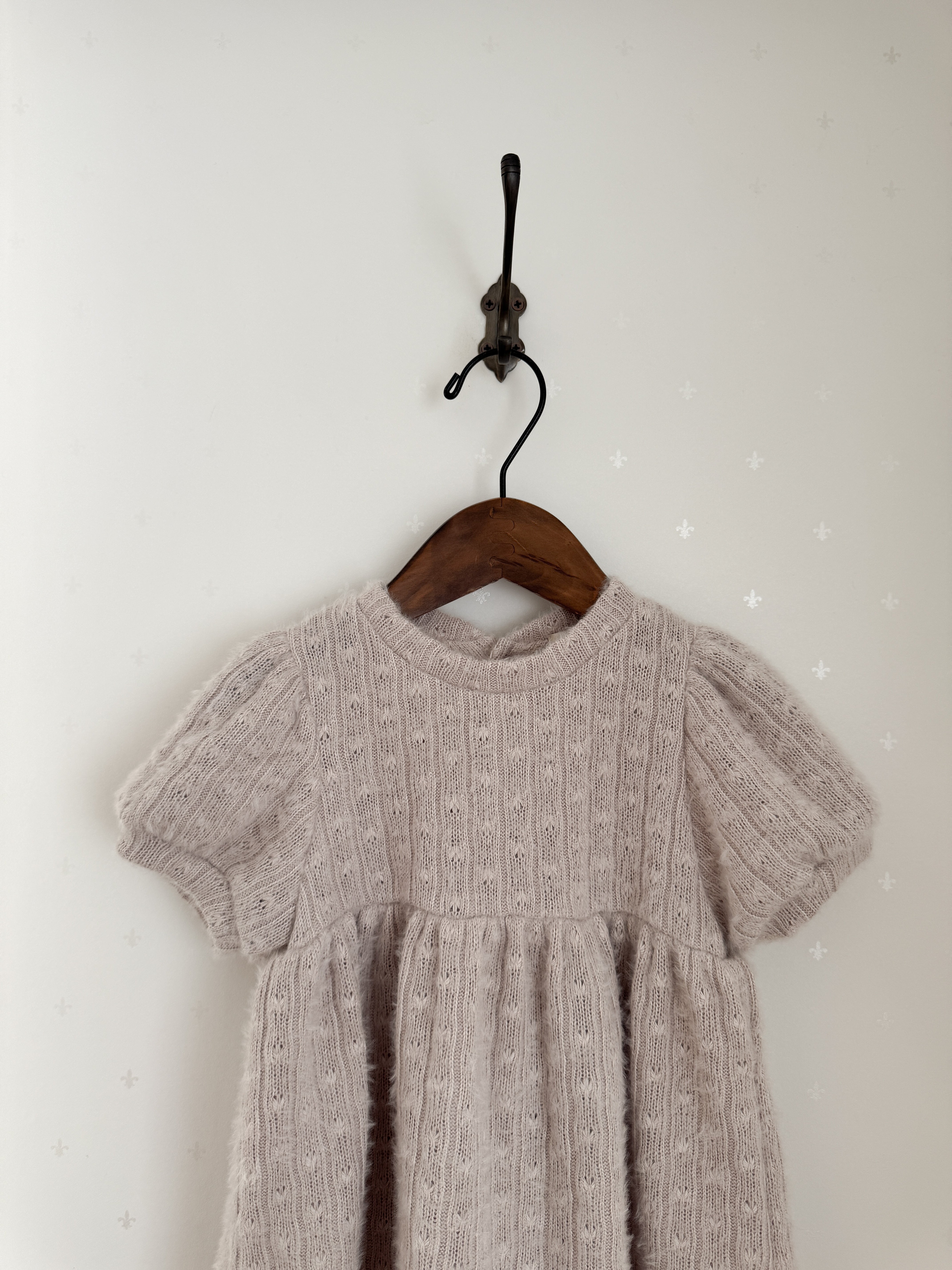 Soft puff knit one-piece