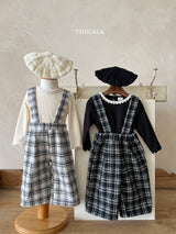 ［thelala］Check suspender pants