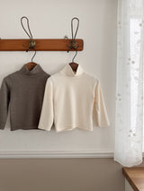 Ribbed open turtleneck