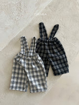 ［thelala］Check suspender pants