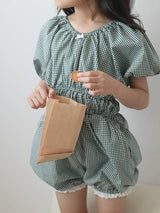 Check one-piece suit