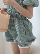 Check one-piece suit