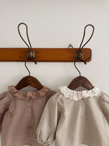 Susu lace check blouse