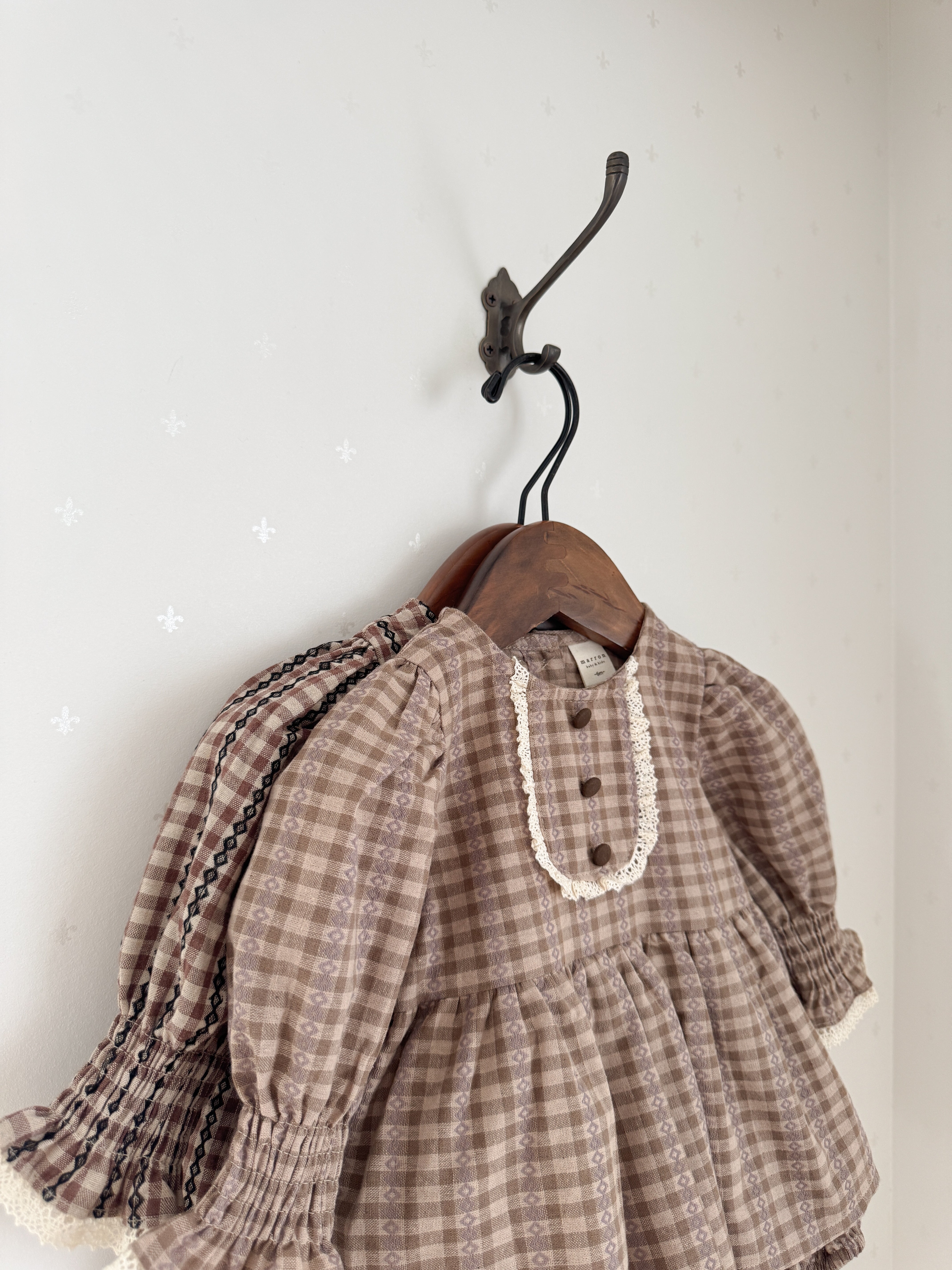 Chocolate smock rompers