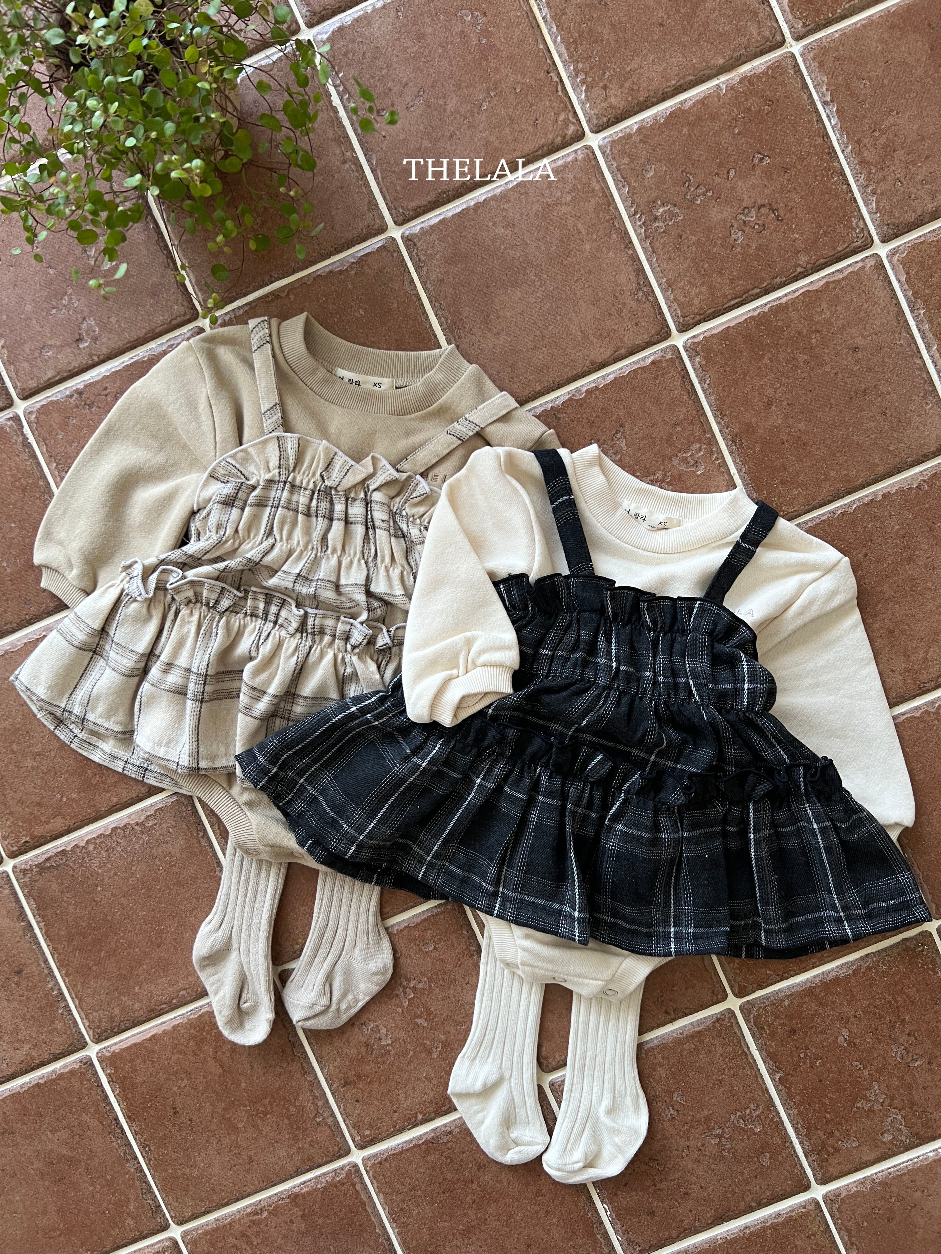 ［thelala］Check frill bustier