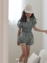 Check one-piece suit