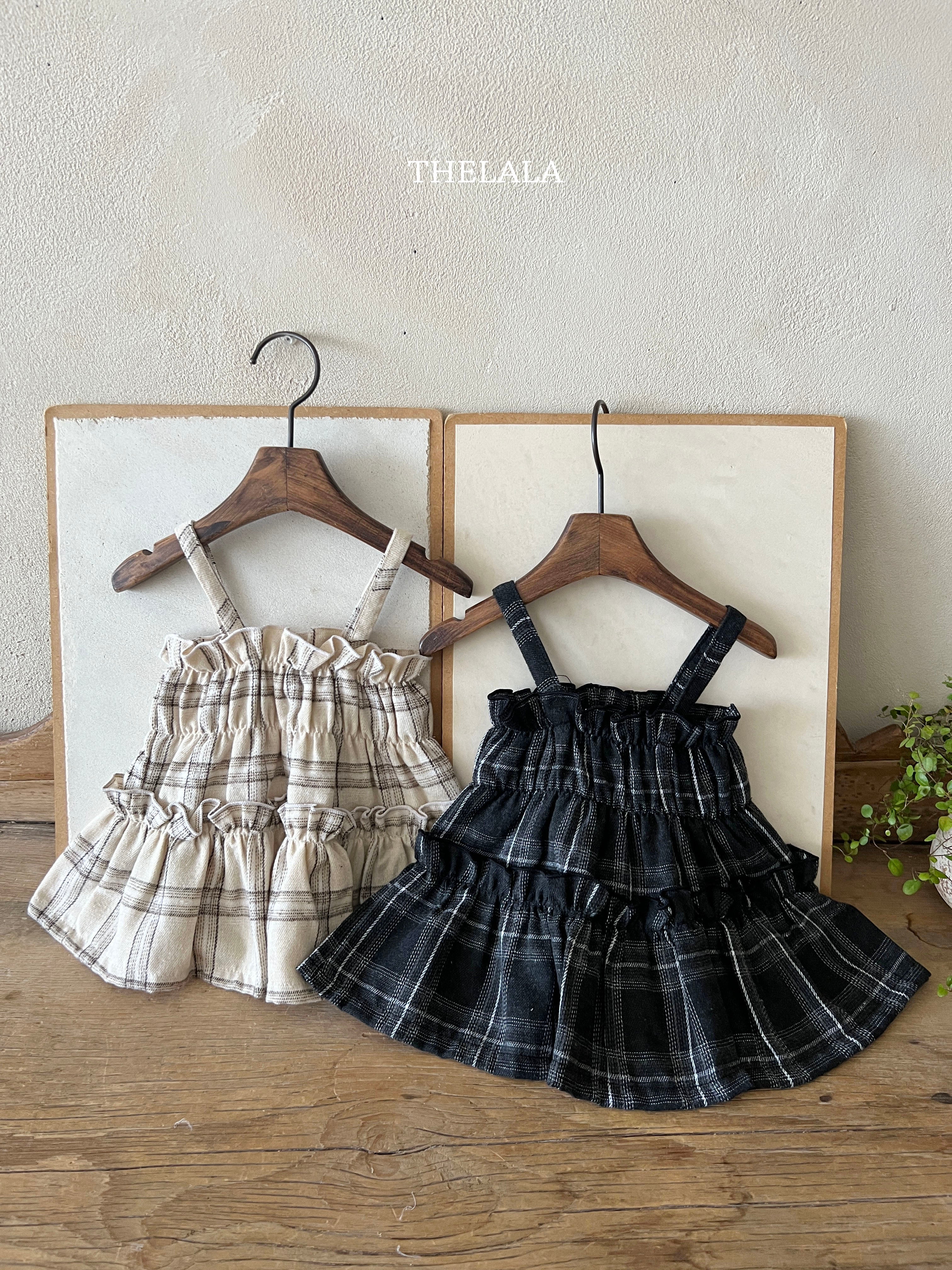 ［thelala］Check frill bustier