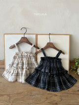 ［thelala］Check frill bustier