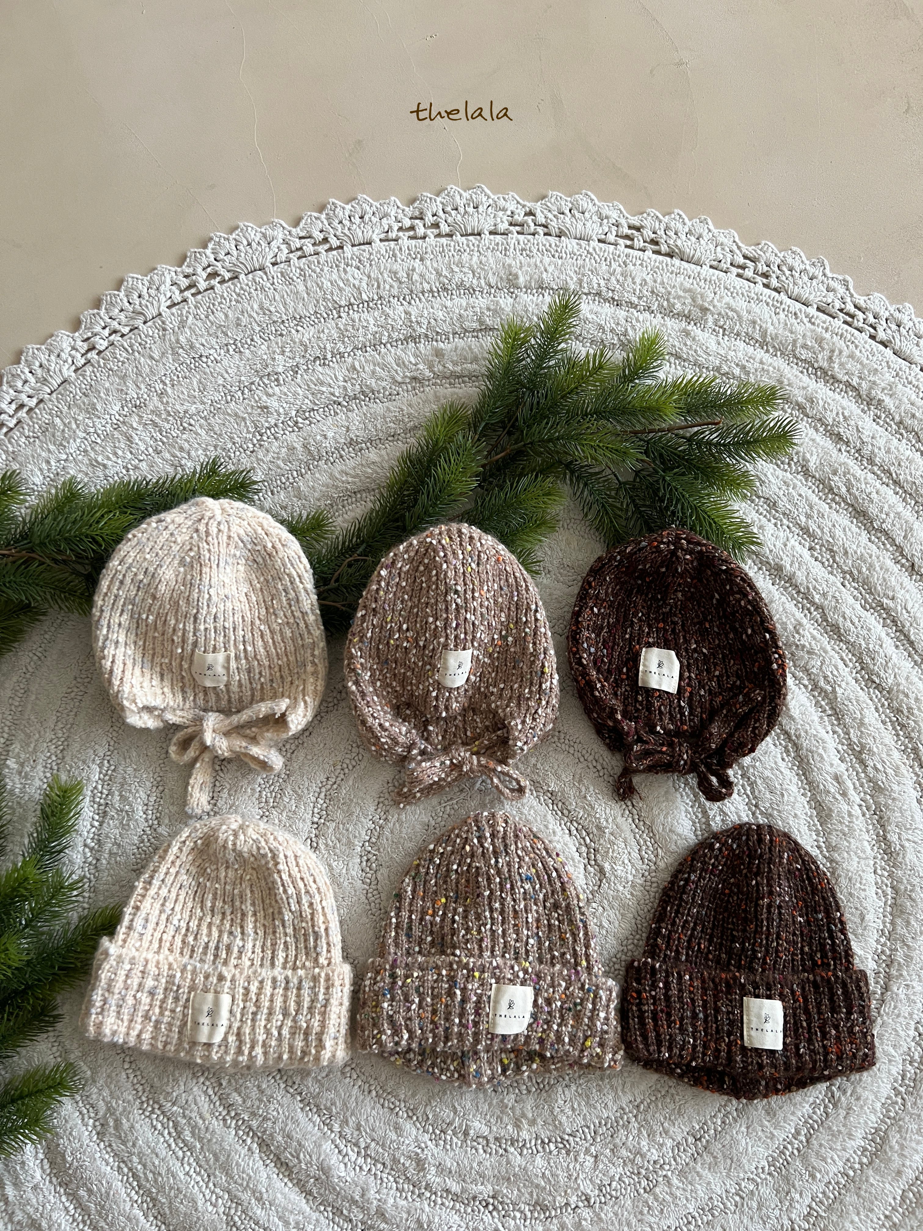 ［thelala］Mix earmuffs bonnet