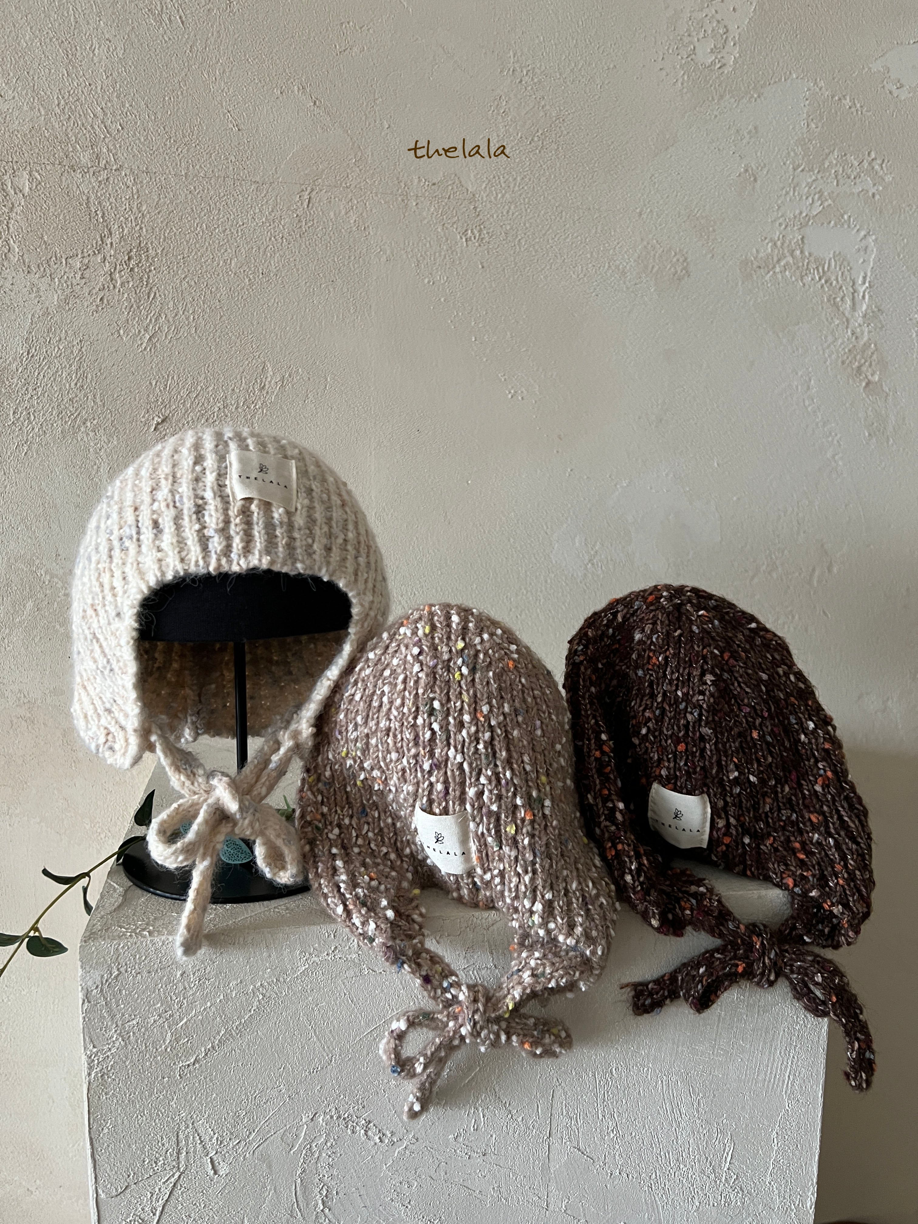 ［thelala］Mix earmuffs bonnet