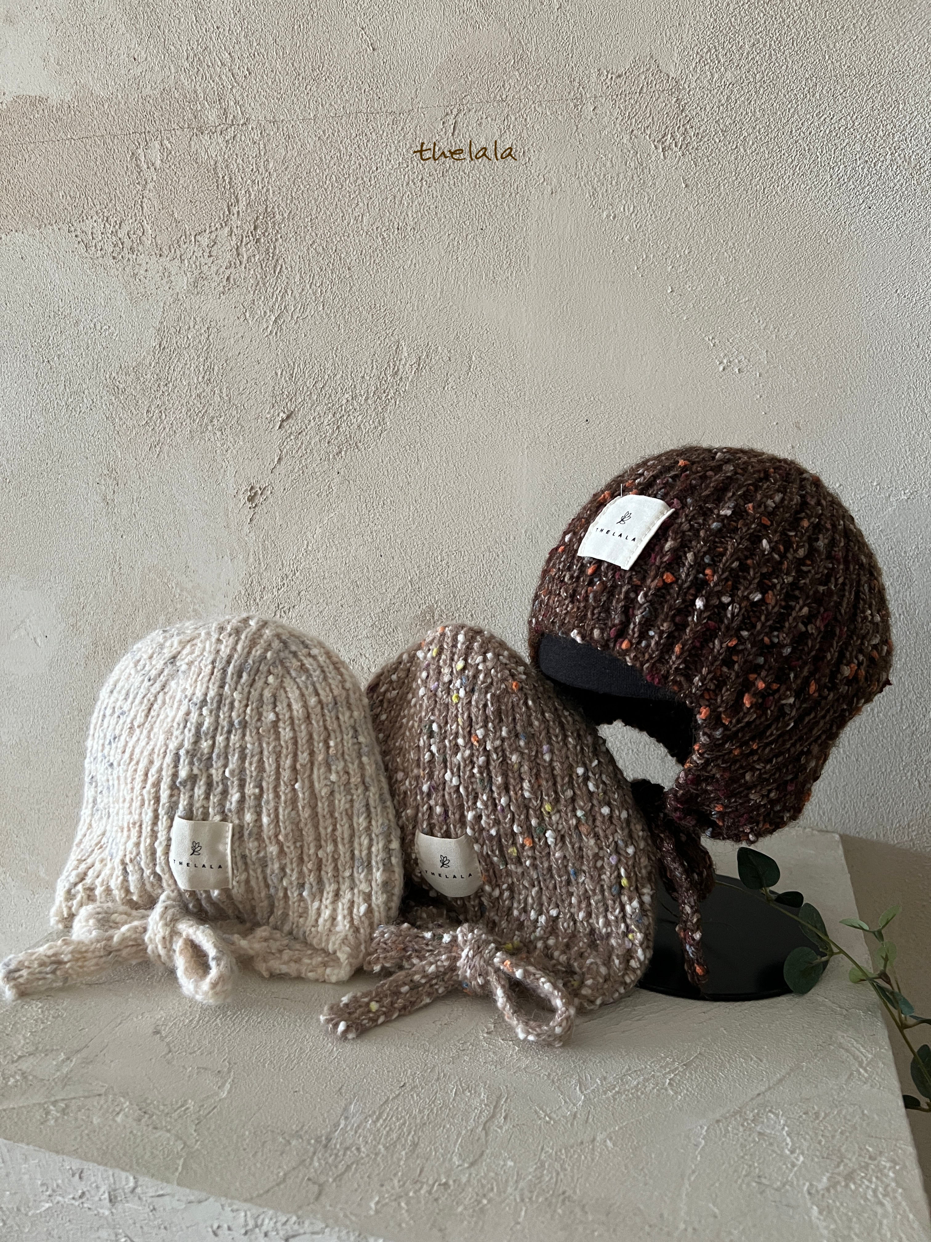 ［thelala］Mix earmuffs bonnet