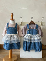 ［thelala］Multi lace apron