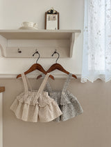 Dobby frill suspender skirt