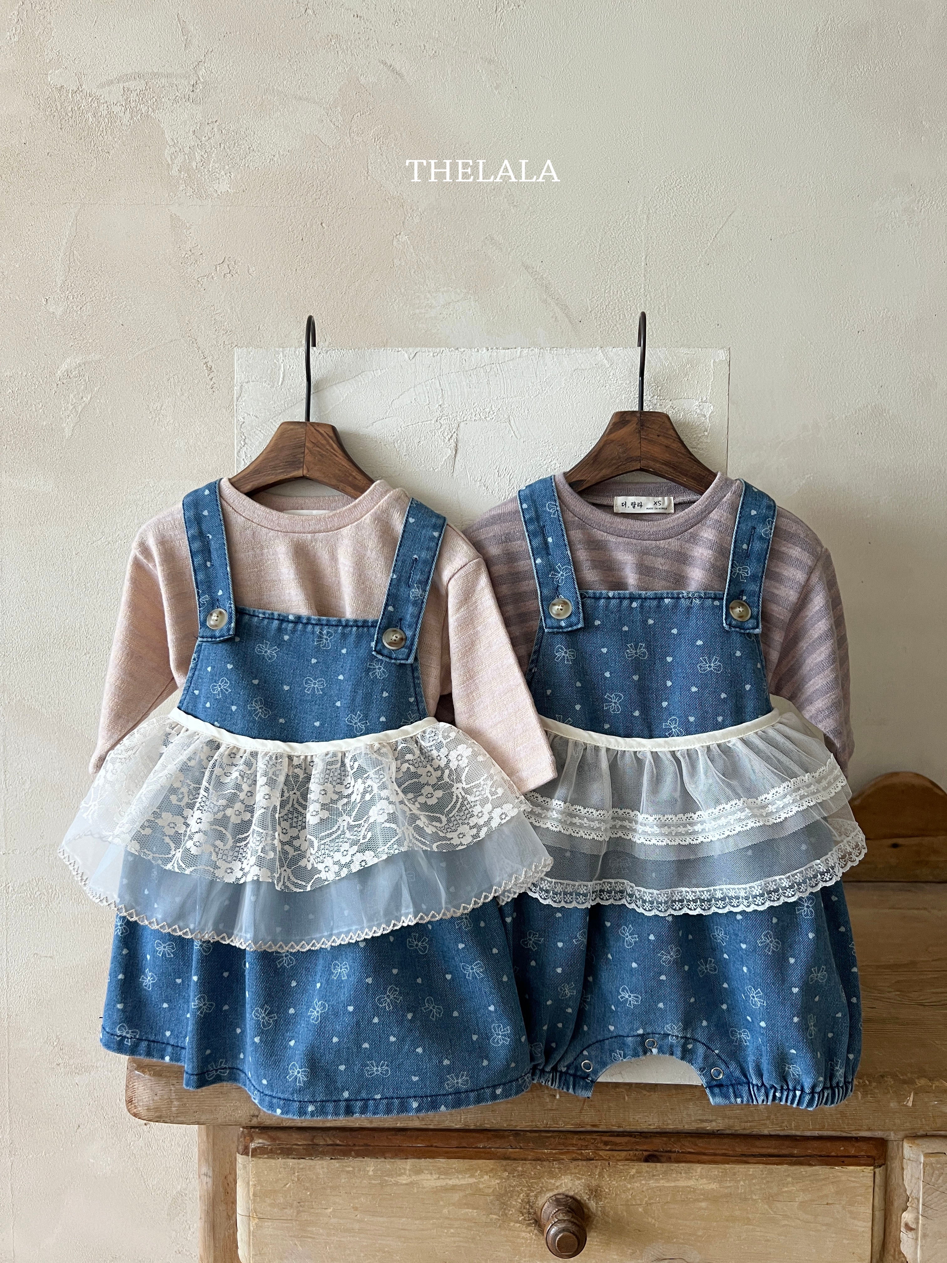 ［thelala］Multi lace apron