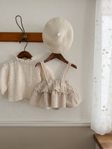 Dobby frill suspender skirt