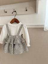 Dobby frill suspender skirt