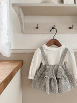 Dobby frill suspender skirt