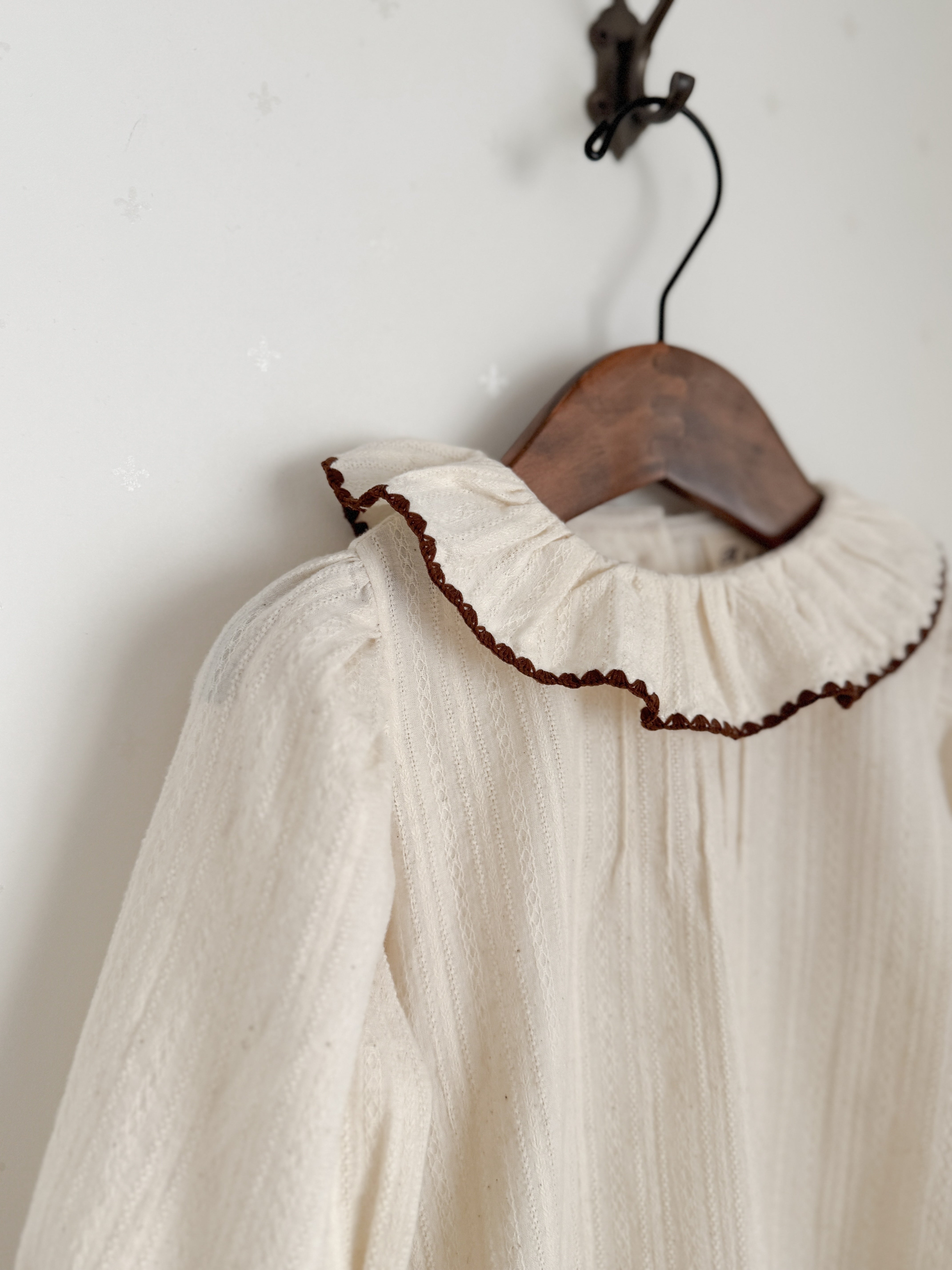 Tuck frill blouse