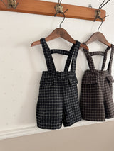 Miel check suspender pants
