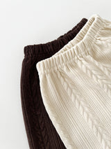 Knit cable pants