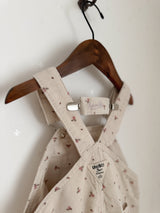Corduroy berry short overall (flower)