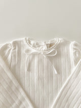 Eyelet ribbon tee