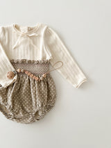 Eyelet ribbon tee