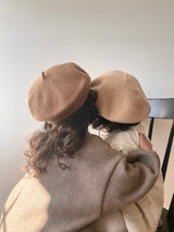 Latte wool beret