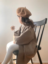 Latte wool beret