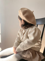 Latte wool beret