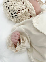 Handmade knit bonnet