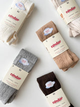 ［condor］Warm cotton tights with side open work