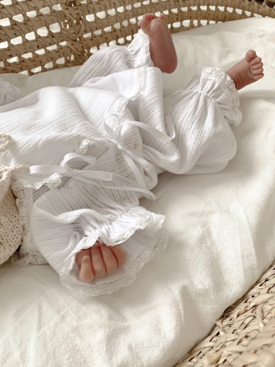 Eyelet glow rompers