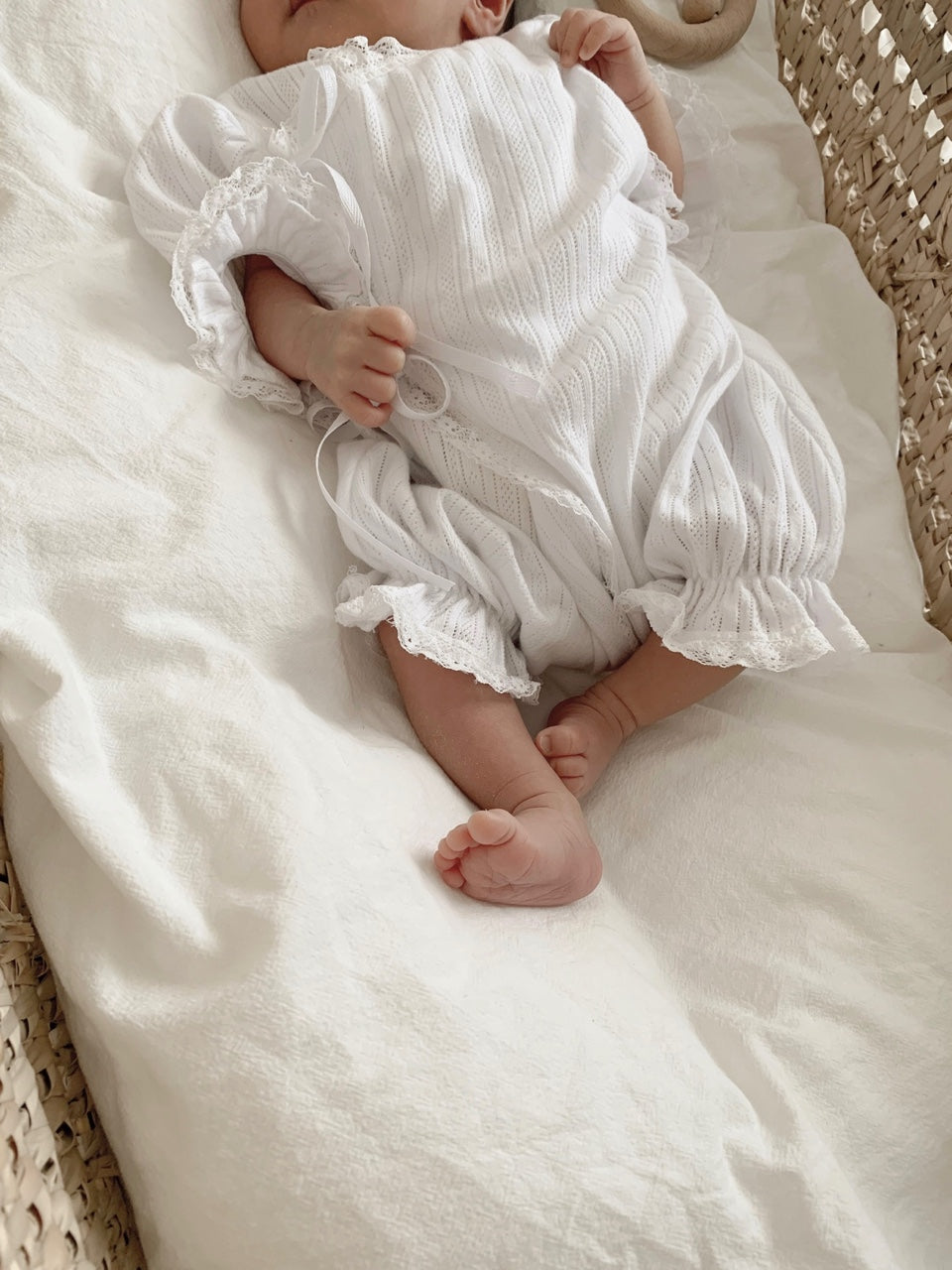 Eyelet glow rompers