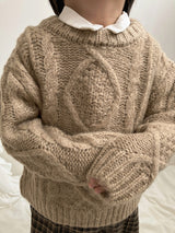 Cable knit pullover