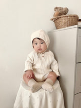 Milk knit rompers