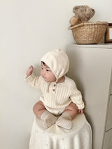 Milk knit rompers