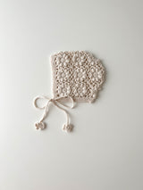 Cashmere handmade knit bonnet