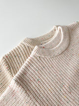 Mix knit pullover