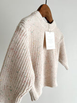 Mix knit pullover