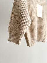 Mix knit pullover