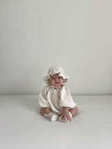 Vanilla smock rompers