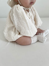 Vanilla smock rompers