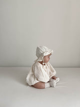 Vanilla smock rompers